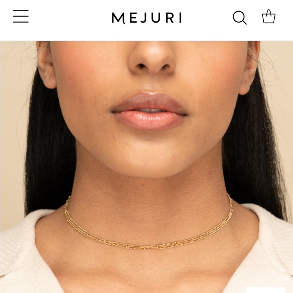 Mejuri layered choker necklace
